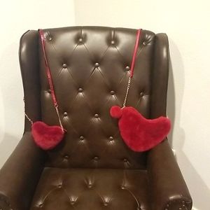 NWOT "Deb & Dave" Heart Shaped  Fur Crossbody added bonus mini crossbody😍